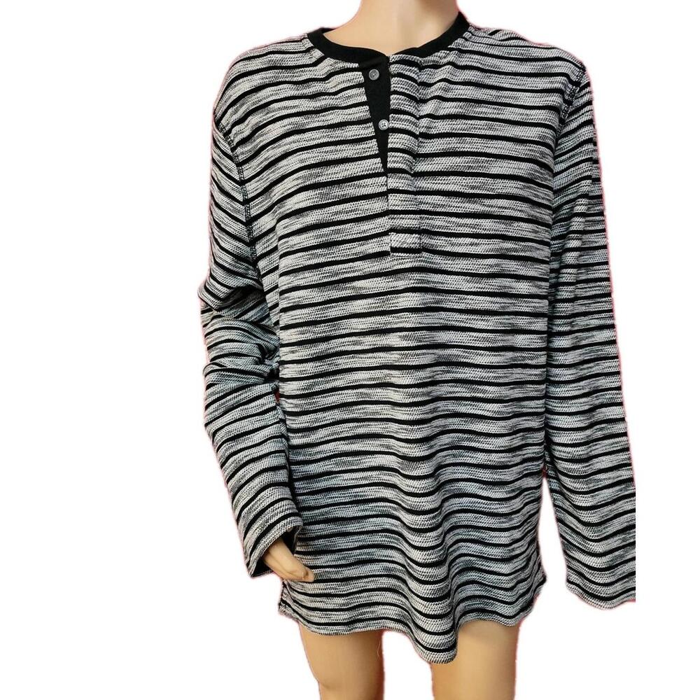 Madison Supply Caviar Stripe Black XXL Men's Sweatshirt Long Sleeve NWT #WM1